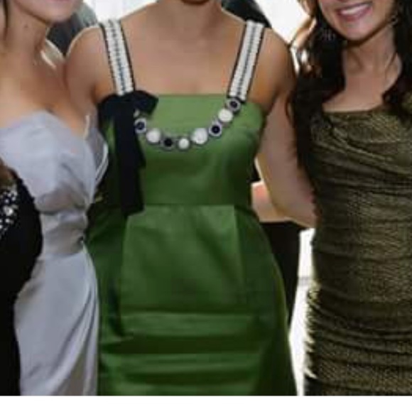 Lela Rose emerald green cocktail dress - Picture 2 of 3